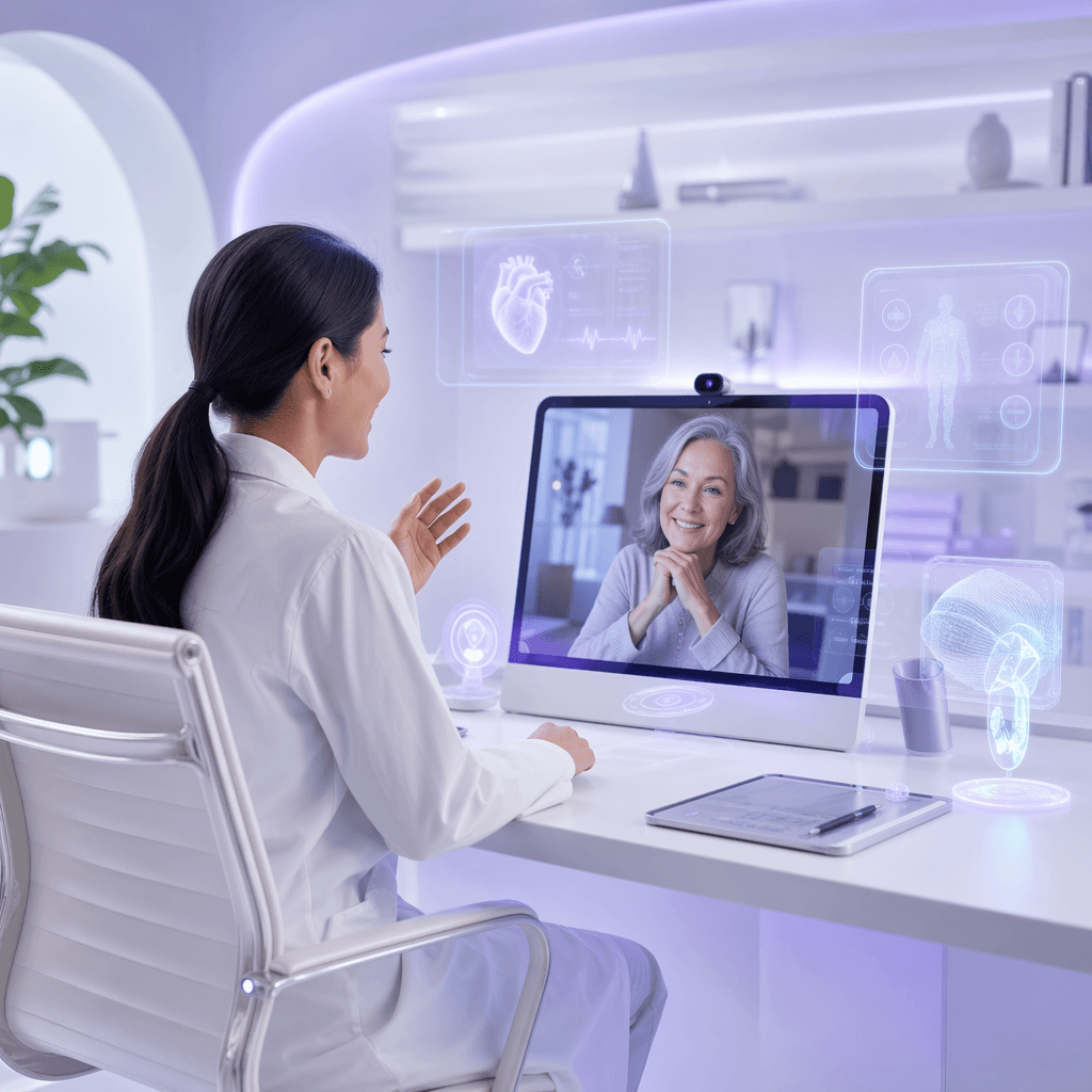 Brand editorial — physician consultation environment