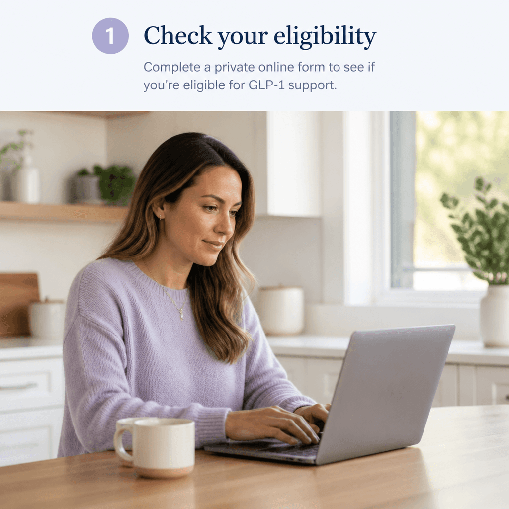 Patient completing a private online health assessment at home