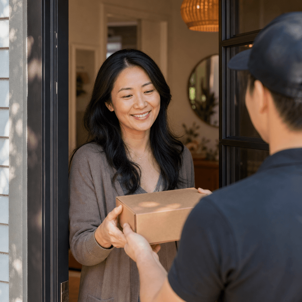 Discreet package on a doorstep